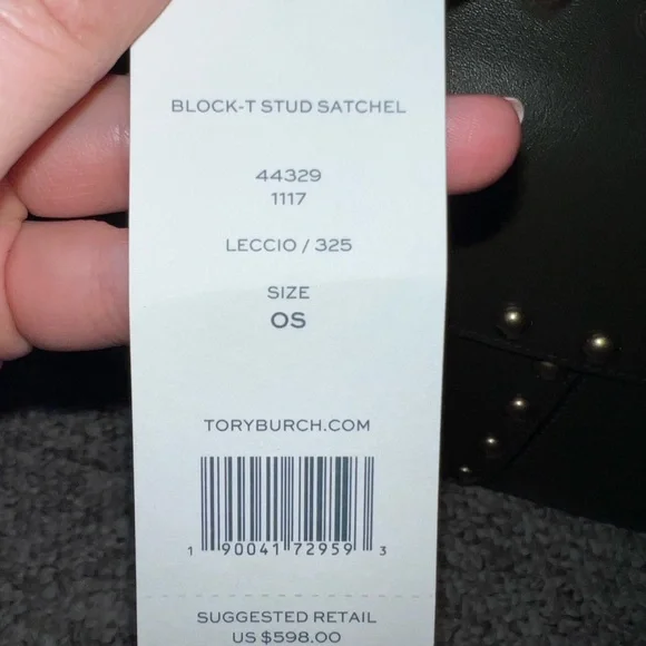 Tory Burch Olive Green Studded Women's Bag - Picture 2 of 5